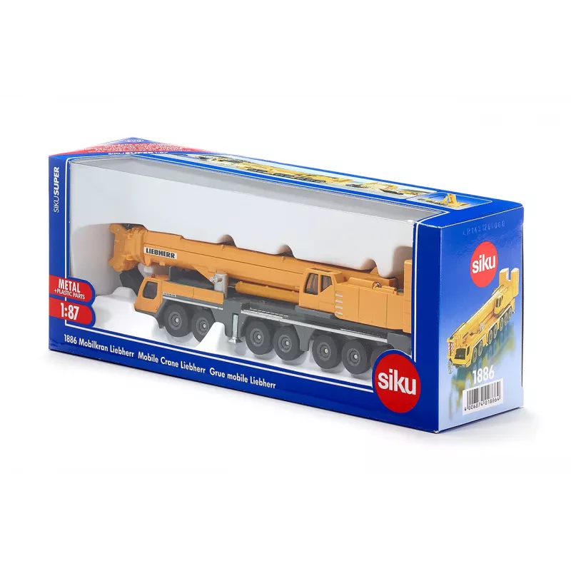 Siku Super 1886 Liebherr model mobilného žeriava, 1:87, oranžový