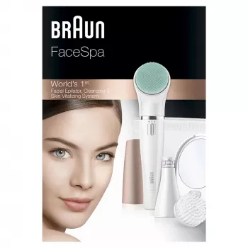 Epilátor na tvár Braun FaceSpa 851V zlatá biela