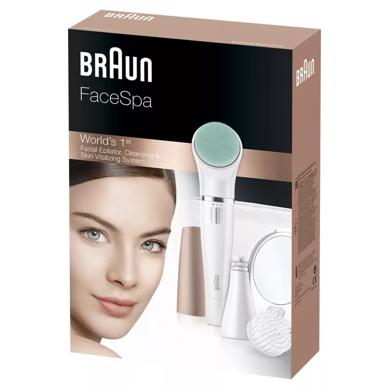 Epilátor na tvár Braun FaceSpa 851V zlatá biela