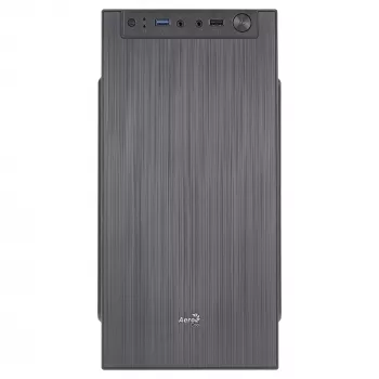 Aerocool CS108BKV1 kompaktná Micro ATX PC skriňa hliník brúsený 80 mm ventilátor čierna