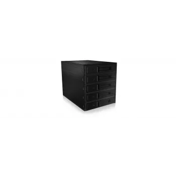 ICY BOX - IB-565SSK - backplane, 5x SATA 3,5 HDD pre 3x 5,25 šachtu, Hot Swap, bez nosiča - black
