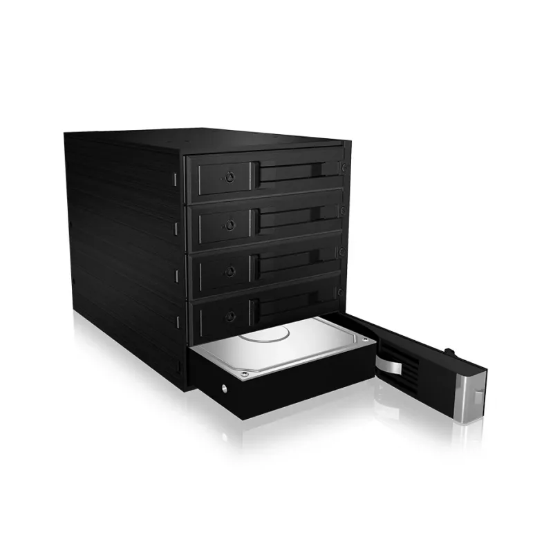 ICY BOX - IB-565SSK - backplane, 5x SATA 3,5 HDD pre 3x 5,25 šachtu, Hot Swap, bez nosiča - black