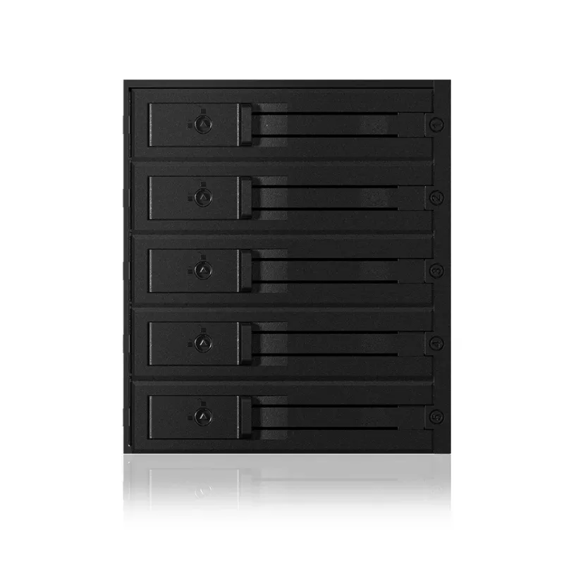 ICY BOX - IB-565SSK - backplane, 5x SATA 3,5 HDD pre 3x 5,25 šachtu, Hot Swap, bez nosiča - black