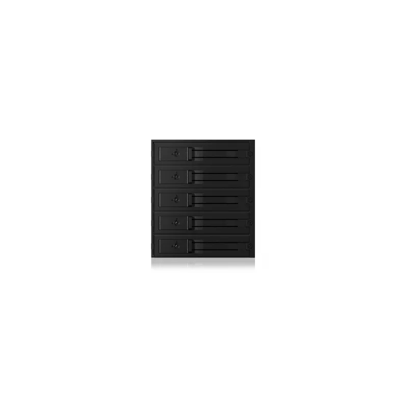 ICY BOX - IB-565SSK - backplane, 5x SATA 3,5 HDD pre 3x 5,25 šachtu, Hot Swap, bez nosiča - black
