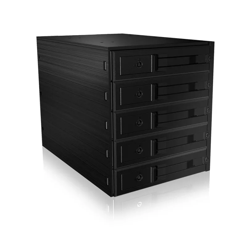 ICY BOX - IB-565SSK - backplane, 5x SATA 3,5 HDD pre 3x 5,25 šachtu, Hot Swap, bez nosiča - black