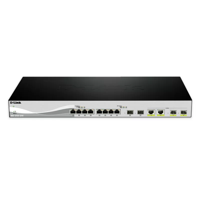 D-Link DXS-1210-12SC/E sieťový switch Managed L2 10G Ethernet (100/1000/10000) 1U čierna, strieborná