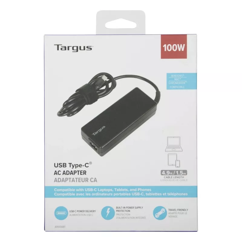 Targus APA108EU napájací zdroj/nabíjačka pre interiér 100 W čierna