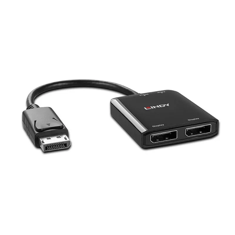 Lindy 38430 rozhranie hub DisplayPort 21600 Mbit/s čierny