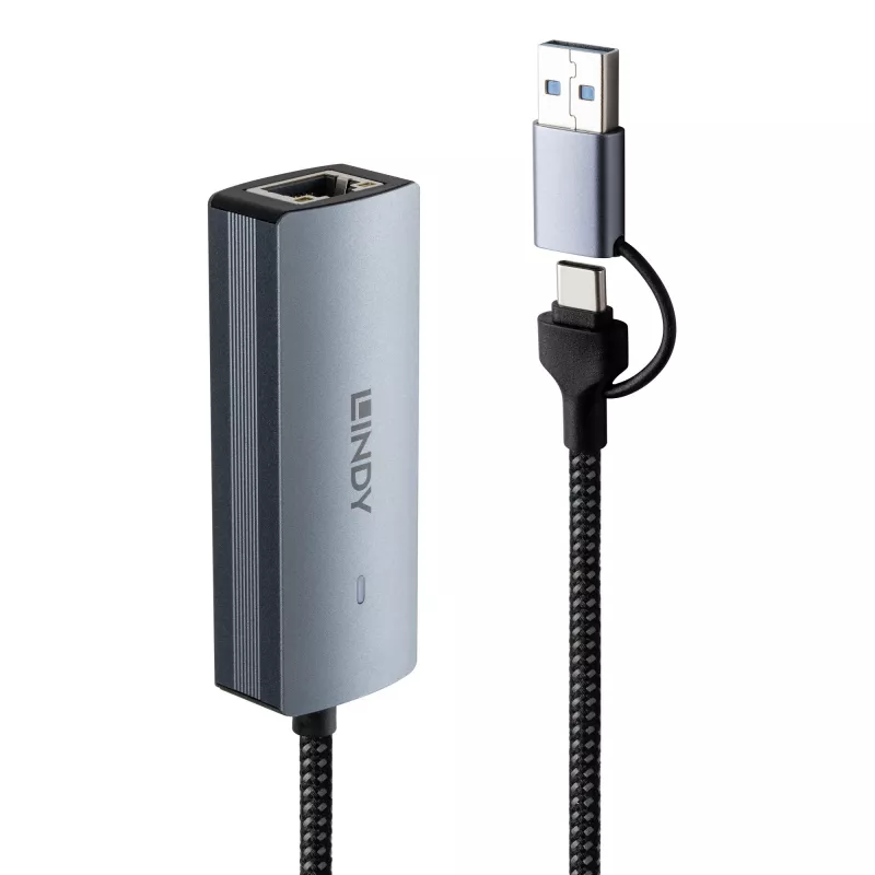 Lindy 43415 prevodník z USB 3.2 Gen 1 na 5G Ethernet