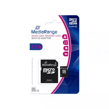 MediaRange 4 GB MicroSDHC Class 10 MR956 pamäťová karta