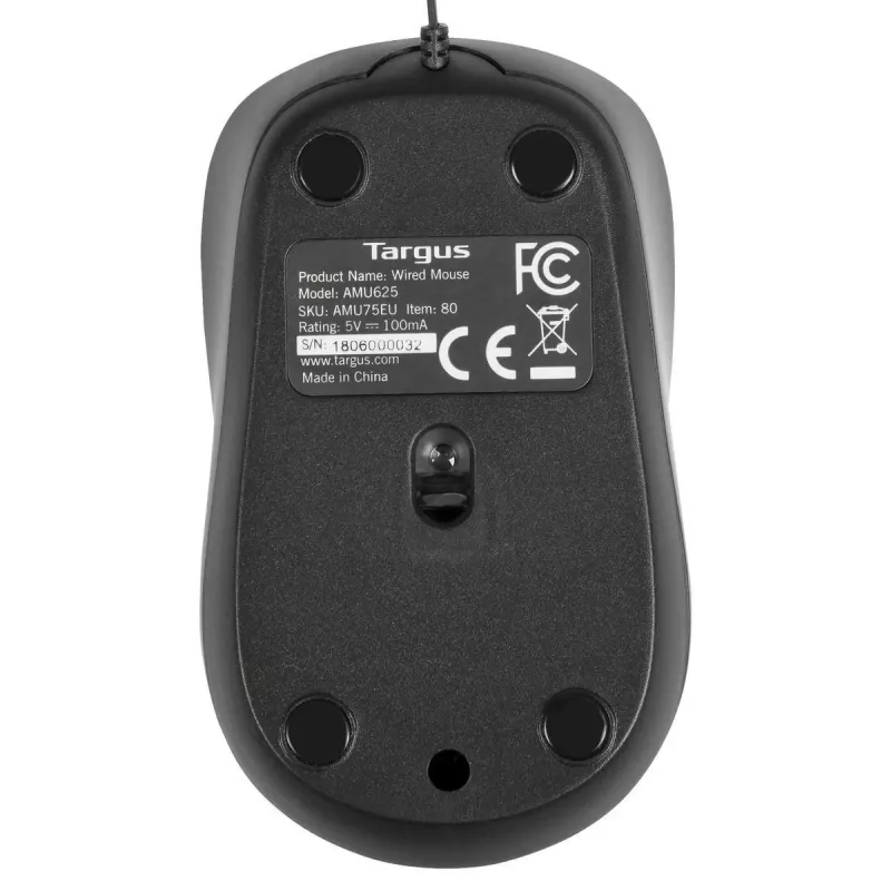 Targus AMU75EU myš cestovná obojručná USB Type-A Blue Trace 1000 DPI