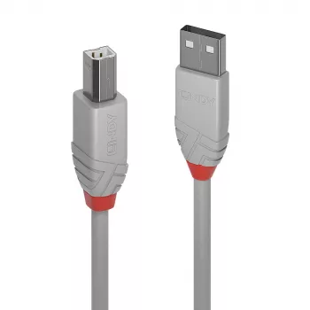 Lindy 1m USB 2.0 kábel Type-A na B, Anthra Line, sivý