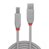 Lindy 1m USB 2.0 kábel Type-A na B, Anthra Line, sivý