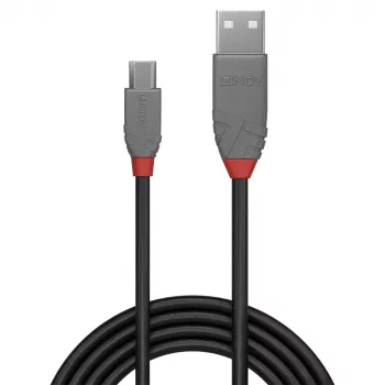Lindy 1m USB 2.0 kábel Type-A na Micro-B, Anthra Line