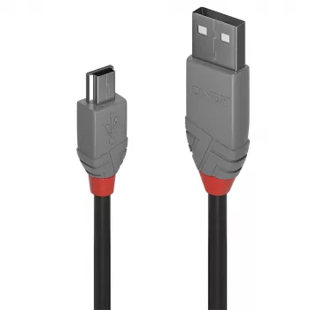 Lindy 0,5 m USB 2.0 kábel Type-A na Mini-B, Anthra Line
