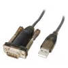 Lindy prevodník USB na sériový Lite, sivá, transparentná, 1,5 m, USB Type-A, RS-232, konektor samec, konektor samec