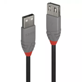 Lindy 3m USB 2.0 predlžovací kábel Type-A, Anthra Line