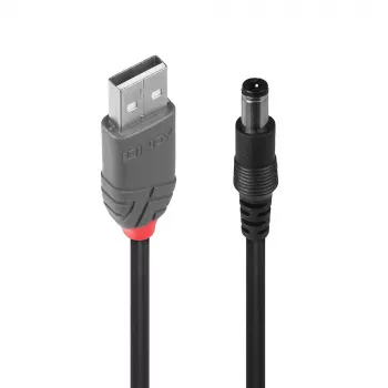 Lindy USB 2.0 Type-A na 5,5 mm DC kábel, 1,5 m