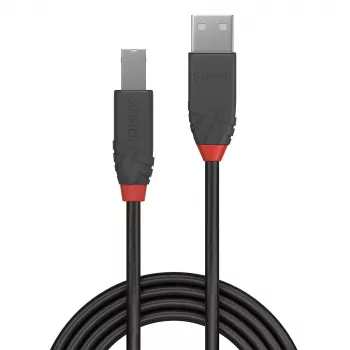 Lindy 0,2 m USB 2.0 kábel Type-A na B, Anthra Line