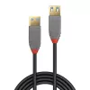 Lindy 1 m USB 3.2 Type-A predlžovací kábel, 5 Gbit/s, Anthra Line