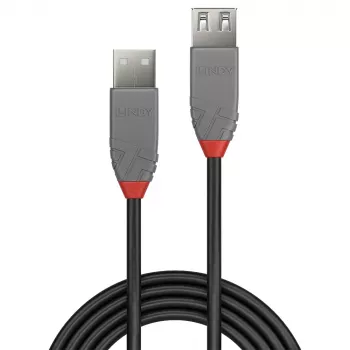 Lindy 5 m USB 2.0 Type-A predlžovací kábel, Anthra Line