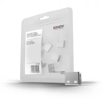 Port blocker Lindy USB Port Blocker (bez kľúča) balenie 10 ks farba biela