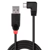 Lindy 2 m USB 2.0 kábel – Type-A na Micro-B kábel, 90° zahnutý