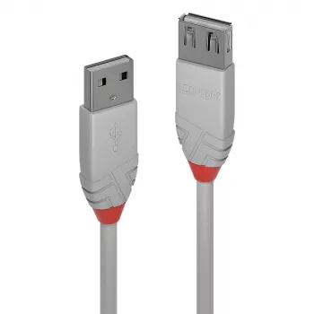 Lindy 5 m USB 2.0 Type-A predlžovací kábel, Anthra Line, sivá
