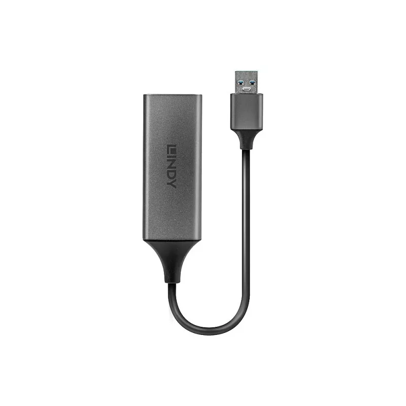Lindy USB 3.0 Gigabit Ethernet konvertor, káblový, USB, Ethernet, 5000 Mbit/s, strieborná