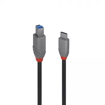 Lindy 2m USB 3.2 Type-C na B kábel, Anthra Line