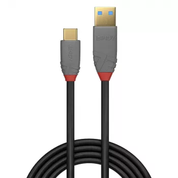 Lindy 1,5 m USB 3.2 Type-A na C kábel, 10 Gbit/s, 5 A, PD, Anthra Line