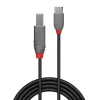 USB 2.0 Type-C na B kábel Lindy 36940 0,5 m Anthra Line