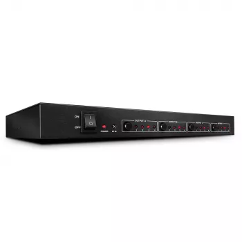 Lindy 4x4 HDMI 4K60 matica, HDMI, 4x HDMI, kov, 1080p, 2160p, DTS-HD, Dolby TrueHD, 12 V