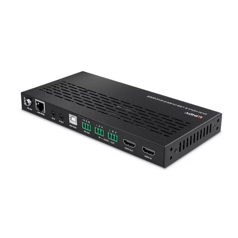Lindy 38396 4K30 enkodér HDMI a USB cez IP, Multicast a Videowall, HDMI 2.0, HDCP 2.2, PoE, 100 m