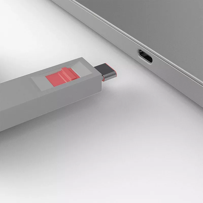 USB Type-C port blocker sada kľúčov Lindy, balenie 4 ks, ružová