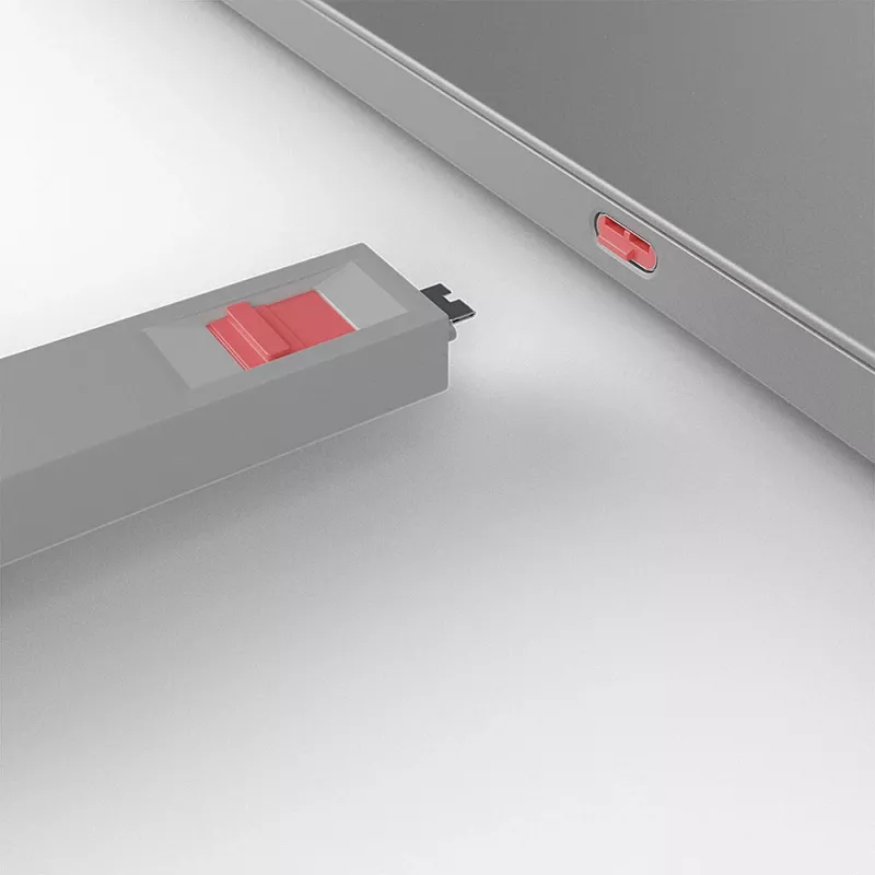 USB Type-C port blocker sada kľúčov Lindy, balenie 4 ks, ružová