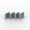 Port blocker Lindy USB Type-C port blocker sada kľúčov balenie 4 ks modrá