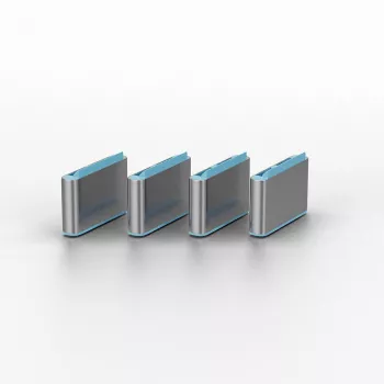 Port blocker Lindy USB Type-C port blocker sada kľúčov balenie 4 ks modrá