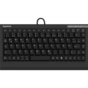 KeySonic ACK-595C+ (DE) klávesnica kancelárska USB QWERTZ nemecká čierna