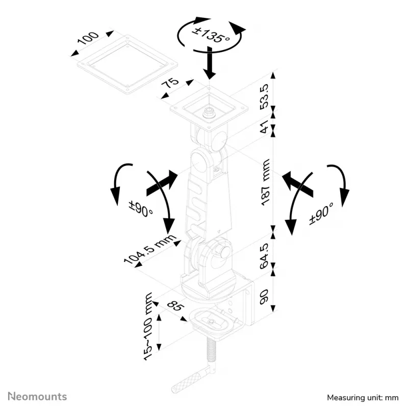 Neomounts FPMA-D400 rameno na monitor 10-30 palcov