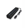ICY BOX IB-HUB1700-C3 USB 3.2 Gen 1 (3.1 Gen 1) Type-C 5000 Mbit/s čierny