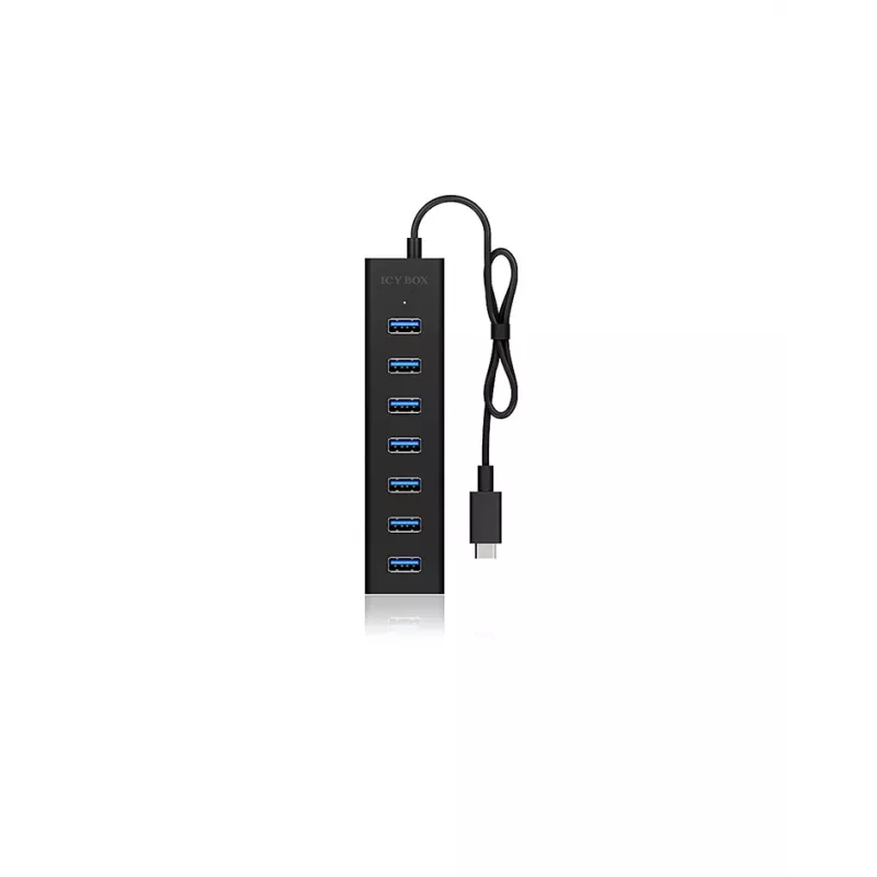 ICY BOX IB-HUB1700-C3 USB 3.2 Gen 1 (3.1 Gen 1) Type-C 5000 Mbit/s čierny