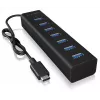 ICY BOX IB-HUB1700-C3 USB 3.2 Gen 1 (3.1 Gen 1) Type-C 5000 Mbit/s čierny