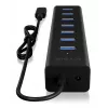 ICY BOX IB-HUB1700-C3 USB 3.2 Gen 1 (3.1 Gen 1) Type-C 5000 Mbit/s čierny