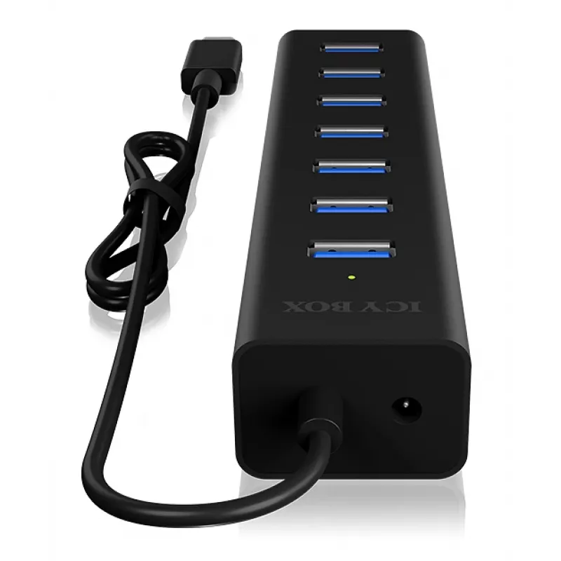 ICY BOX IB-HUB1700-C3 USB 3.2 Gen 1 (3.1 Gen 1) Type-C 5000 Mbit/s čierny