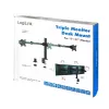 LogiLink BP0107 stolový držiak pre tri monitory, 17-27 palcov, 7 kg na rameno, VESA 75x75/100x100, oceľ, čierny
