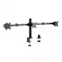 LogiLink BP0107 stolový držiak pre tri monitory, 17-27 palcov, 7 kg na rameno, VESA 75x75/100x100, oceľ, čierny