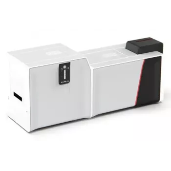 Tlačiareň plastových kariet Evolis Primacy 2 — farebná sublimácia/termotransfer s živicou, 300 x 1200 DPI, podávač na 100 kariet, Fast Ethernet