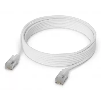 Sieťový patch kábel UBIQUITI UACC-CABLE-PATCH-EL-C6A-5M-W Cat6a 5 m RJ-45 priesvitná biely