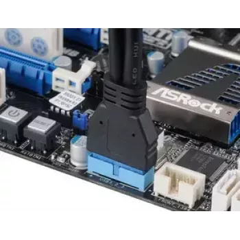 USB kábel 2 x USB A Akasa AK-CBUB09-15BK čierny